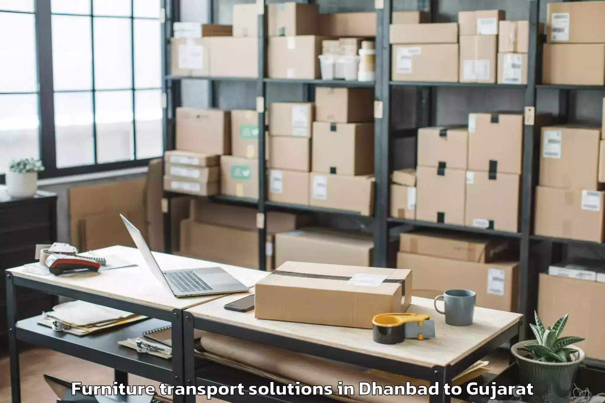 Top Dhanbad to Surat Furniture Transport Solutions Available